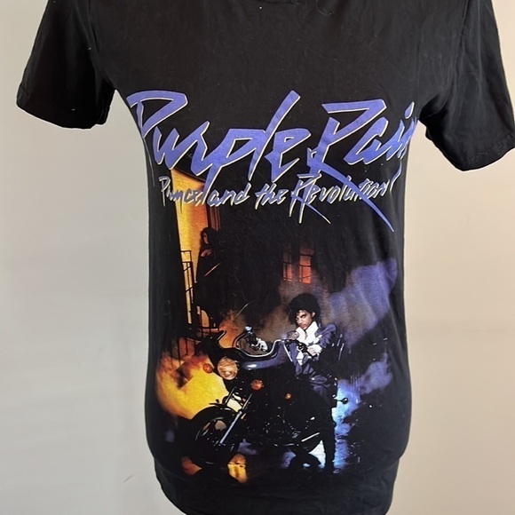 Purple Rain Prince and the Revolution black and purple official band tee shirt - Picture 2 of 4